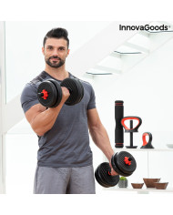 6-in-1 Set of Adjustable Weights with Exercise Guide Sixfit InnovaGoods   Iron (Refurbished B)
