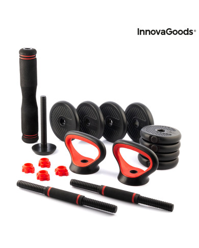 6-in-1 Set of Adjustable Weights with Exercise Guide Sixfit InnovaGoods   Iron (Refurbished B)