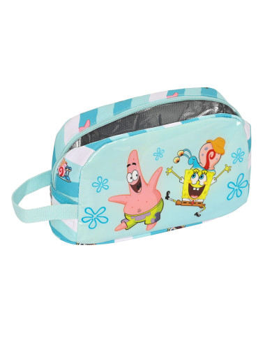 Thermal Lunchbox Spongebob Stay positive Blue White (21.5 x 12 x 6.5 cm)