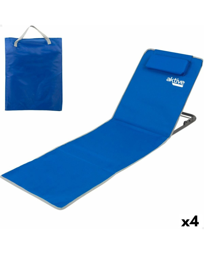 Mat Aktive Reclining 147 x 55 x 48 cm PVC 600D Blue Steel Sponge (4 Units)