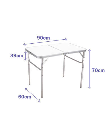 Folding Table Marbueno 90 x 39/70 x 60 cm Multicolour