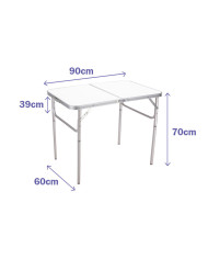 Folding Table Marbueno 90 x 39/70 x 60 cm Multicolour