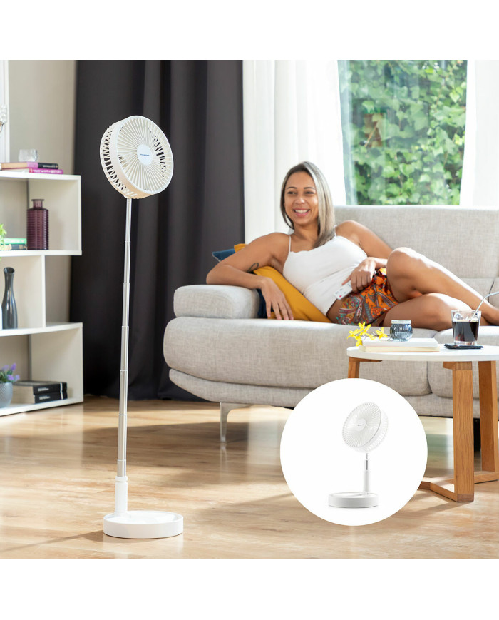 3 in 1 Foldable Rechargeable Fan Fandle InnovaGoods Ø7,7'' 7200 mAh