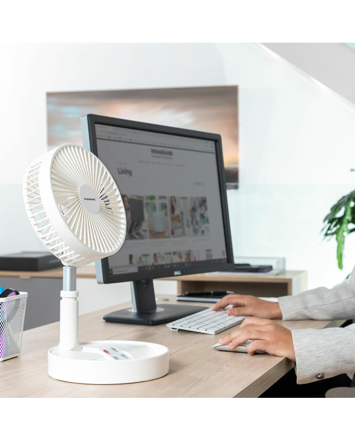 3 in 1 Foldable Rechargeable Fan Fandle InnovaGoods Ø7,7'' 7200 mAh