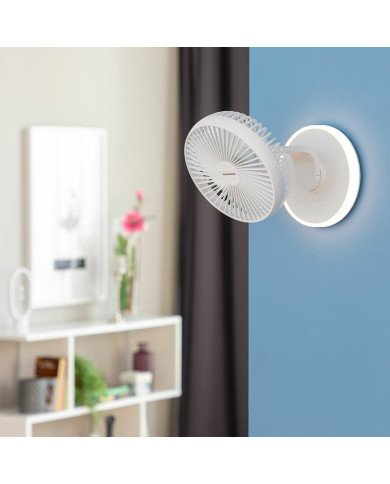 Rechargeable Desk Fan with LED FanLed InnovaGoods Ø6,6'' 4000 mAh