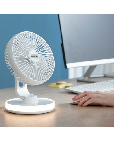 Rechargeable Desk Fan with LED FanLed InnovaGoods Ø6,6'' 4000 mAh