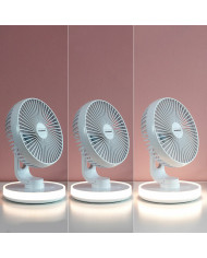 Rechargeable Desk Fan with LED FanLed InnovaGoods Ø6,6'' 4000 mAh
