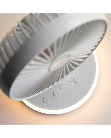 Rechargeable Desk Fan with LED FanLed InnovaGoods Ø6,6'' 4000 mAh