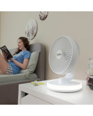 Rechargeable Desk Fan with LED FanLed InnovaGoods Ø6,6'' 4000 mAh