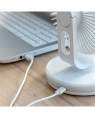 Rechargeable Desk Fan with LED FanLed InnovaGoods Ø6,6'' 4000 mAh