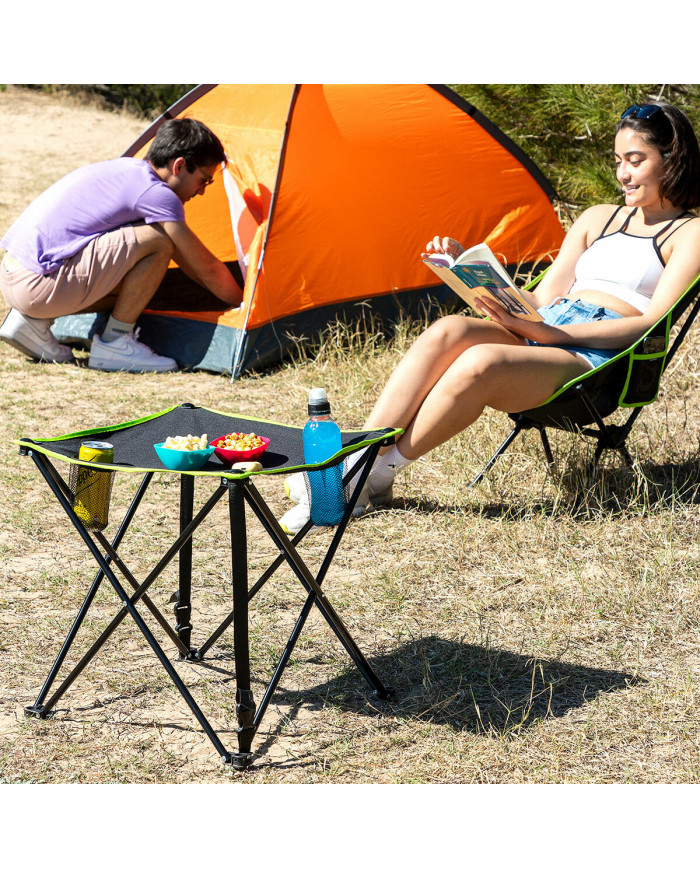 Folding Textile Camping Table with Cover Cafolby InnovaGoods