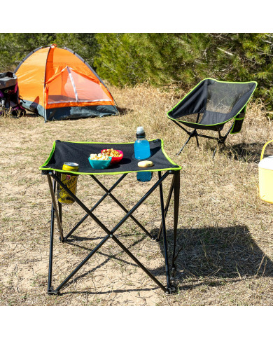 Folding Textile Camping Table with Cover Cafolby InnovaGoods