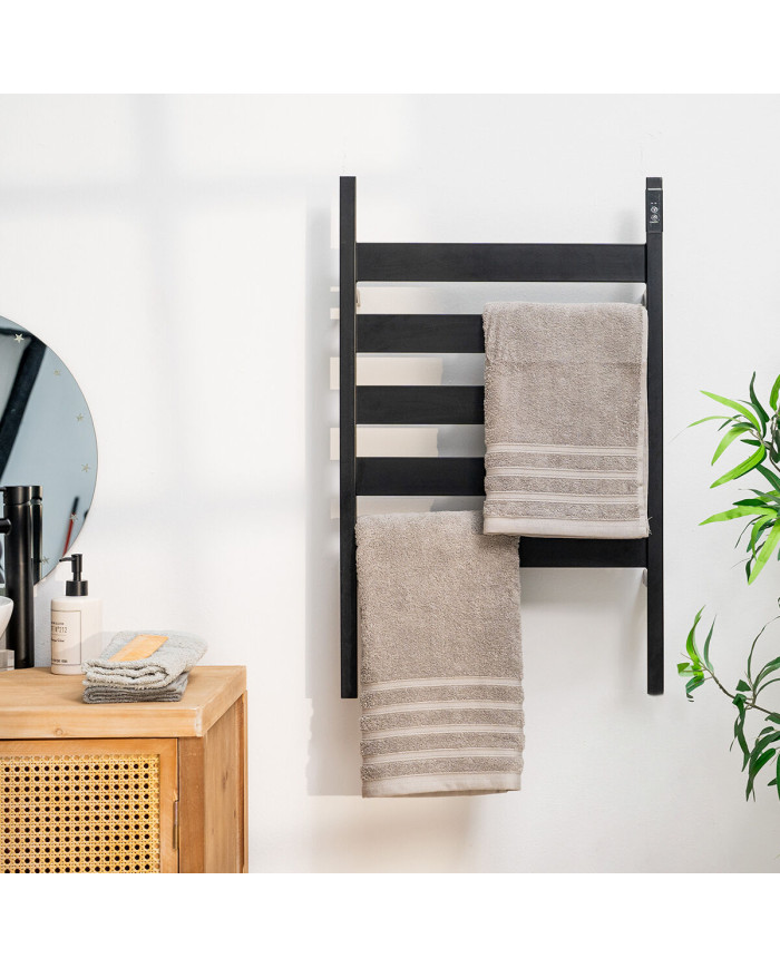 Electric Wall or Floor Towel Rail Towarck InnovaGoods 5 Bars