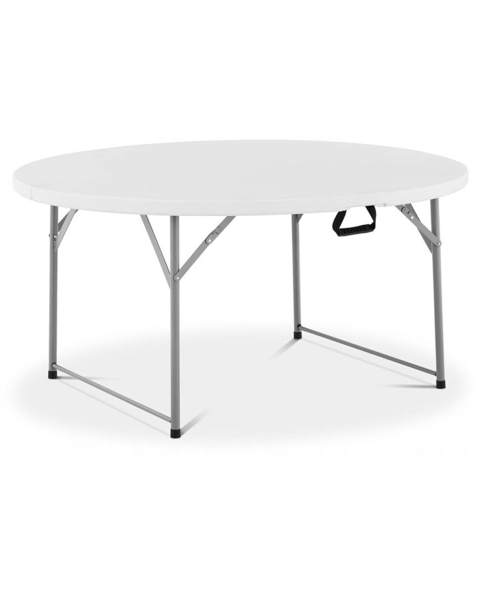 Marbueno Folding Table Resin White D.122x74 cm Catering, Beach & Camping 10530