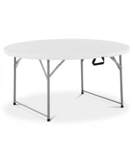 Marbueno Folding Table Resin White D.122x74 cm Catering, Beach & Camping 10530