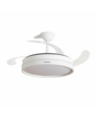 LED Ceiling Fan with 4 Retractable Blades Keteez InnovaGoods White 72 W Ø49-104 cm