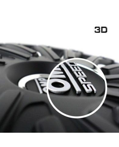 Hubcap OMP OMPS07021412 Black Silver 14" (Refurbished C)