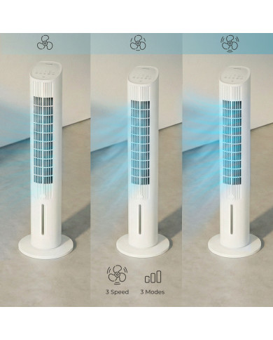 Portable Multifunction Tower Evaporative Cooler with Remote Control Hushly InnovaGoods