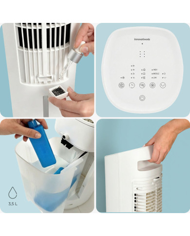 Portable Multifunction Tower Evaporative Cooler with Remote Control Hushly InnovaGoods