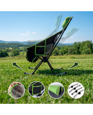 2-in-1 Folding Camping Rocking Chair with Pocket, Cushion and Carry Bag Trillow InnovaGoods