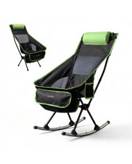 2-in-1 Folding Camping Rocking Chair with Pocket, Cushion and Carry Bag Trillow InnovaGoods