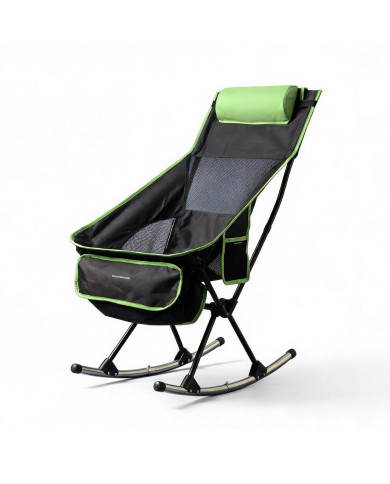 2-in-1 Folding Camping Rocking Chair with Pocket, Cushion and Carry Bag Trillow InnovaGoods