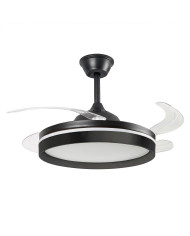 Ceiling Fan with LED Light, 4 Retractable Blades and Remote Control InnovaGoods