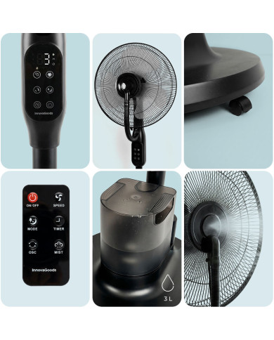 Nebuliser Pedestal Fan with Remote Control Sprair InnovaGoods