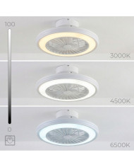 Ceiling Fan with RGB LED Light, Hidden Blades and Remote Control Nexory InnovaGoods