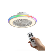 Ceiling Fan with RGB LED Light, Hidden Blades and Remote Control Nexory InnovaGoods