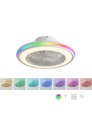 Ceiling Fan with RGB LED Light, Hidden Blades and Remote Control Nexory InnovaGoods