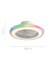 Ceiling Fan with RGB LED Light, Hidden Blades and Remote Control Nexory InnovaGoods
