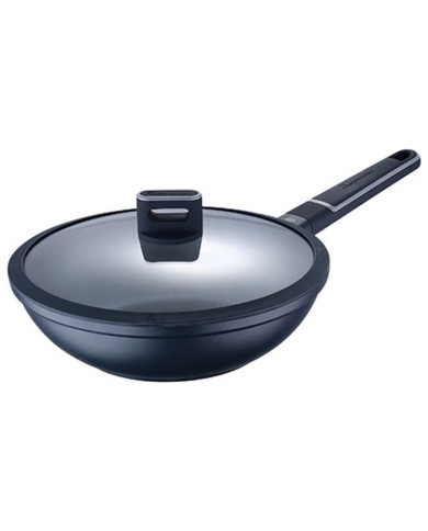 Wok Pan Masterpro Indigo Black Aluminium (Ø 28 cm)