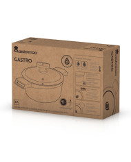 Casserole with lid Masterpro GASTRO REECO MP Black