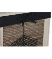 Cesto para la Ropa Sucia Home ESPRIT Negro Natural Madera 40 x 30 x 56 cm 5 Piezas
