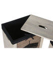 Cesto para la Ropa Sucia Home ESPRIT Negro Natural Madera 40 x 30 x 56 cm 5 Piezas