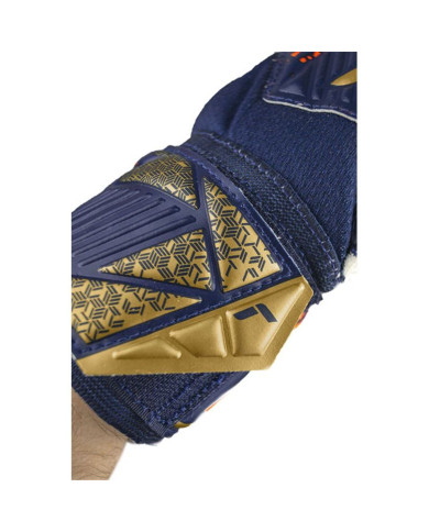 Goalkeeper Gloves Reusch Attrakt Grip Navy Blue Adults