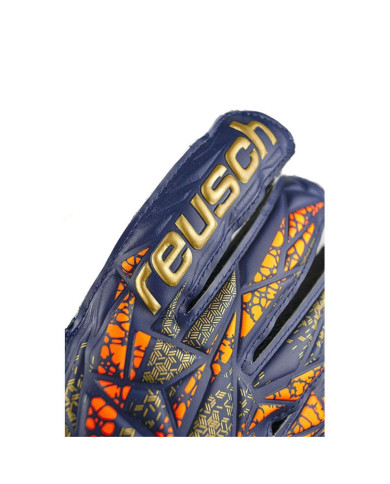 Goalkeeper Gloves Reusch Attrakt Grip Navy Blue Adults