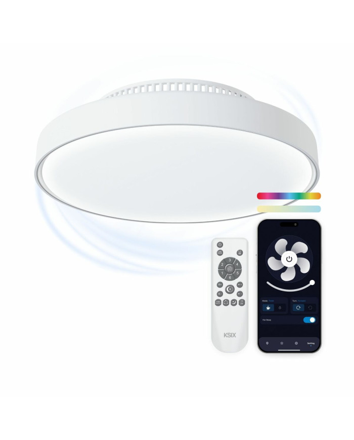 Ceiling Fan with Light KSIX Mistral White (Refurbished D)