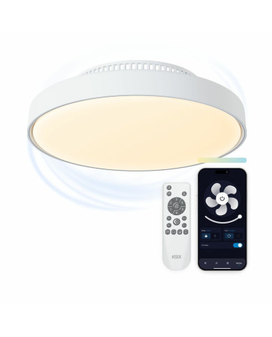 Ceiling Fan with Light KSIX Mistral White (Refurbished D)