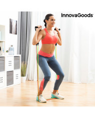 Set of Resistance Bands with Accessories and Exercise Guide Rebainer InnovaGoods Latex (Refurbished A)