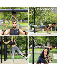 Set of Resistance Bands with Accessories and Exercise Guide Rebainer InnovaGoods Latex (Refurbished A)