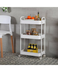 Kitchen Trolley Versa White 30 x 76 x 46 cm Iron