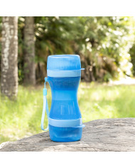 2-in-1 bottle with water and food containers for pets Pettap InnovaGoods
