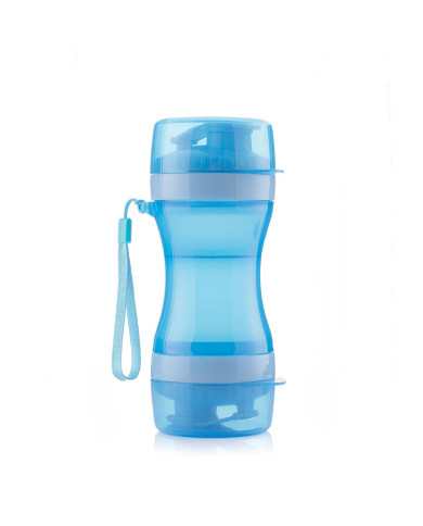 2-in-1 bottle with water and food containers for pets Pettap InnovaGoods
