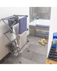 Folding and Extendable Metal Clothes Dryer with 3 Levels Cloxy InnovaGoods 11 Bars