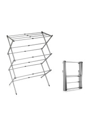 Folding and Extendable Metal Clothes Dryer with 3 Levels Cloxy InnovaGoods 11 Bars