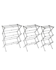 Folding and Extendable Metal Clothes Dryer with 3 Levels Cloxy InnovaGoods 11 Bars