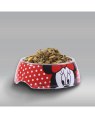 Dog Feeder Minnie Mouse Red Melamin 180 ml Black Metal