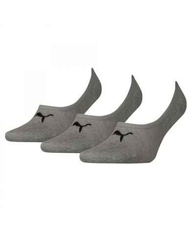 Ankle Sports Socks Puma FOOTIE (3 Pairs) Grey